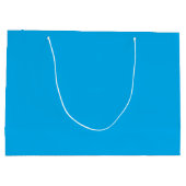 Solider Cyan-Blauer Hintergrund | Minimalistischer Große Geschenktüte (Rückseite)