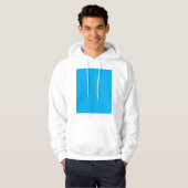 Solider Cyan-Blauer Hintergrund | Minimalistischer Hoodie (Vorne ganz)