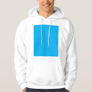 Solider Cyan-Blauer Hintergrund Minimalistischer Hoodie