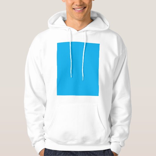 Solider Cyan-Blauer Hintergrund | Minimalistischer Hoodie (Vorderseite)