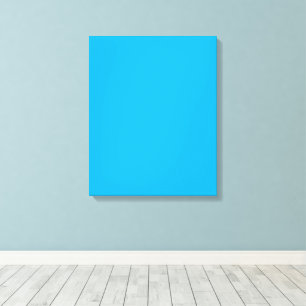 Solider Cyan-Blauer Hintergrund Minimalistischer Leinwanddruck