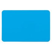 Solider Cyan-Blauer Hintergrund | Minimalistischer Magnet (Horizontal)