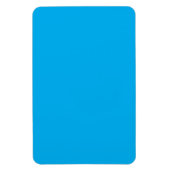 Solider Cyan-Blauer Hintergrund | Minimalistischer Magnet (Vertikal)