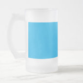 Solider Cyan-Blauer Hintergrund | Minimalistischer Mattglas Bierglas (Links)