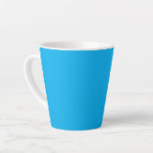 Solider Cyan-Blauer Hintergrund | Minimalistischer Milchtasse (Linke Ecke)