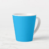 Solider Cyan-Blauer Hintergrund | Minimalistischer Milchtasse (Rechte Ecke)