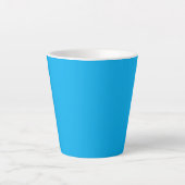 Solider Cyan-Blauer Hintergrund | Minimalistischer Milchtasse (Vorderseite)