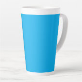 Solider Cyan-Blauer Hintergrund | Minimalistischer Milchtasse (Rechte Ecke)