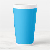 Solider Cyan-Blauer Hintergrund | Minimalistischer Milchtasse (Vorderseite)