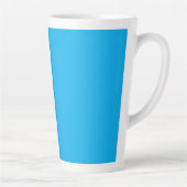 Solider Cyan-Blauer Hintergrund | Minimalistischer Milchtasse (Rechts)