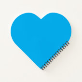 Solider Cyan-Blauer Hintergrund | Minimalistischer Notizblock (Rückseite)