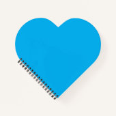 Solider Cyan-Blauer Hintergrund | Minimalistischer Notizblock (Vorderseite)