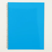 Solider Cyan-Blauer Hintergrund | Minimalistischer Planer (Vorderseite)