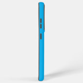 Solider Cyan-Blauer Hintergrund | Minimalistischer Samsung Galaxy Hülle (Rechte Seite)