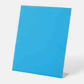 Solider Cyan-Blauer Hintergrund | Minimalistischer Sockelschild (Vorderseite)