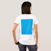 Solider Cyan-Blauer Hintergrund | Minimalistischer T-Shirt (Schwarz voll)