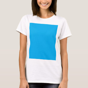 Solider Cyan-Blauer Hintergrund   Minimalistischer T-Shirt