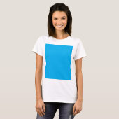 Solider Cyan-Blauer Hintergrund | Minimalistischer T-Shirt (Vorne ganz)