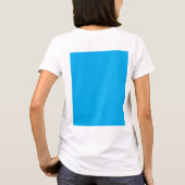 Solider Cyan-Blauer Hintergrund | Minimalistischer T-Shirt (Rückseite)
