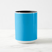 Solider Cyan-Blauer Hintergrund | Minimalistischer Tasse (Zentrum)