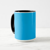 Solider Cyan-Blauer Hintergrund | Minimalistischer Tasse (Vorderseite Links)