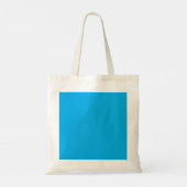 Solider Cyan-Blauer Hintergrund | Minimalistischer Tragetasche (Rückseite)