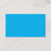 Solider Cyan-Blauer Hintergrund Visitenkarte (Rückseite)