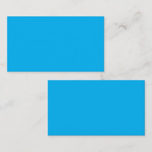 Solider Cyan-Blauer Hintergrund Visitenkarte (Vorne/Hinten)