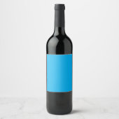 Solider Cyan-Blauer Hintergrund  Weinetikett (Vorderseite)