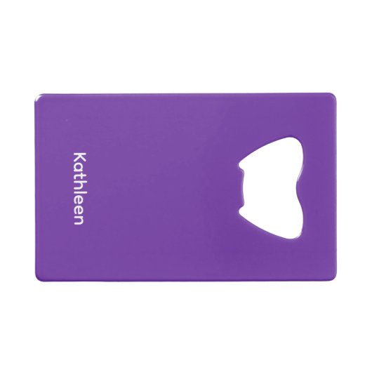 Solider Flaschenöffner mit violettem Hintergrund, (Vorderseite (Horizontal))