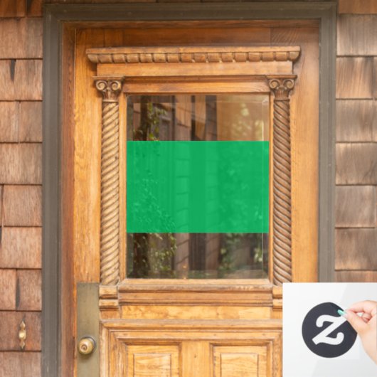 solider grüner Hintergrund Fensteraufkleber (Haustür)