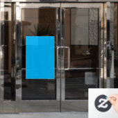Solider leuchtend blauer Hintergrund Fensteraufkleber (Büro Tür)