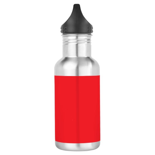 Solider roter Hintergrund Edelstahlflasche (Links)