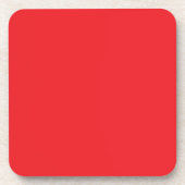 Solider roter Hintergrund Getränkeuntersetzer (Vorderseite)
