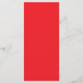 Solider roter Hintergrund  Menükarte (Rückseite)