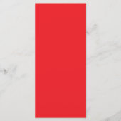 Solider roter Hintergrund  Menükarte (Vorderseite)