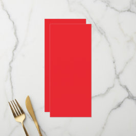 Solider roter Hintergrund Menükarte