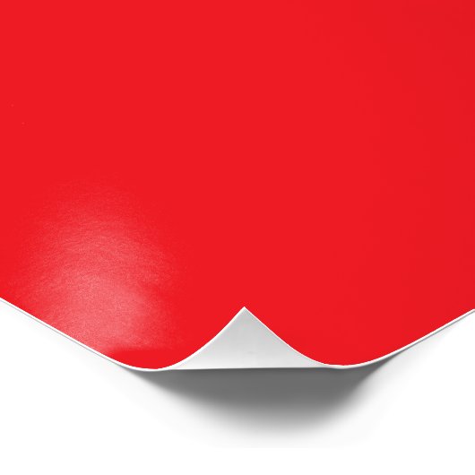 Solider roter Hintergrund Poster (Ecke)