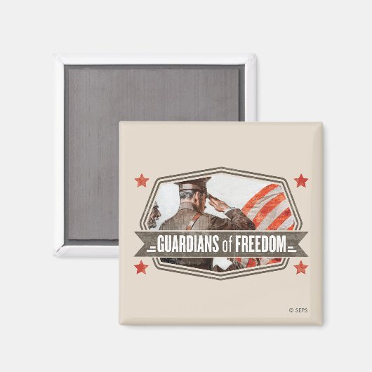 Solider Wächter der Freiheit Magnet (Vorderseite/Rückseite)