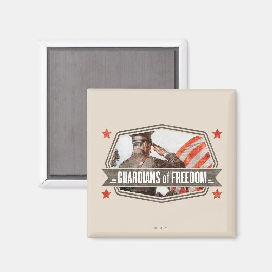 Solider Wächter der Freiheit Magnet (Vorderseite/Rückseite)