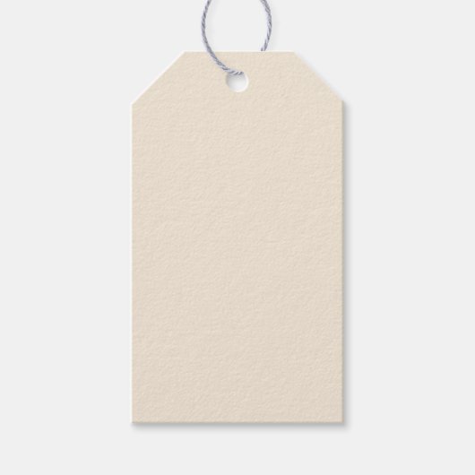 Solides antikes, weißes helles Beige Geschenkanhänger (Vorderseite)