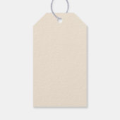Solides antikes, weißes helles Beige Geschenkanhänger (Rückseite)