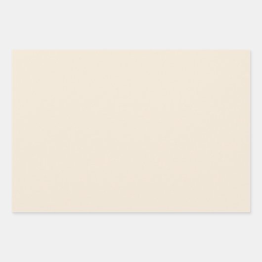 Solides antikes, weißes helles Beige Geschenkpapier Set (Vorderseite)