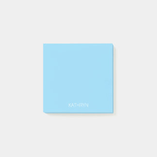 solides babyblau personalisiert post-it klebezettel