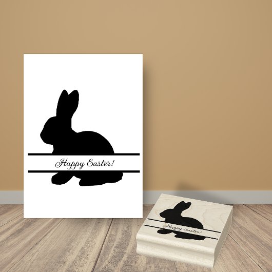 Solides Bunny-Monogramm-Rücksendeadresse Gummistempel