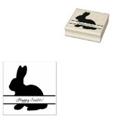 Solides Bunny-Monogramm-Rücksendeadresse Gummistempel (Stempel)