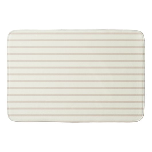Solides Elfenbein und Mandelfarbenes minimalistisc Badematte (Vorderseite)