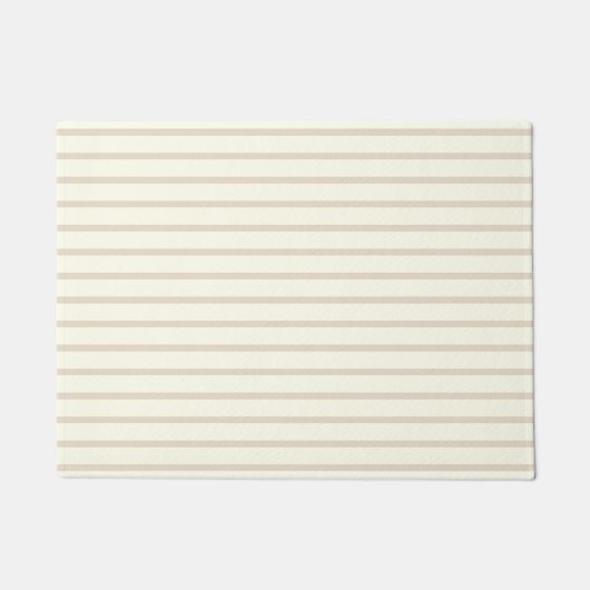 Solides Elfenbein und Mandelfarbiges minimalistisc Fußmatte (Vorderseite)