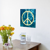 Solides Friedenszeichen - Schwarz Foliendrucke (Ablage(Küche))