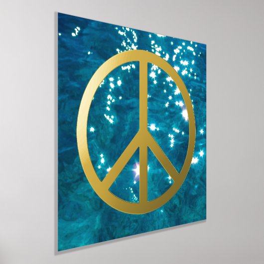 Solides Friedenszeichen - Schwarz Foliendrucke (Ablage )